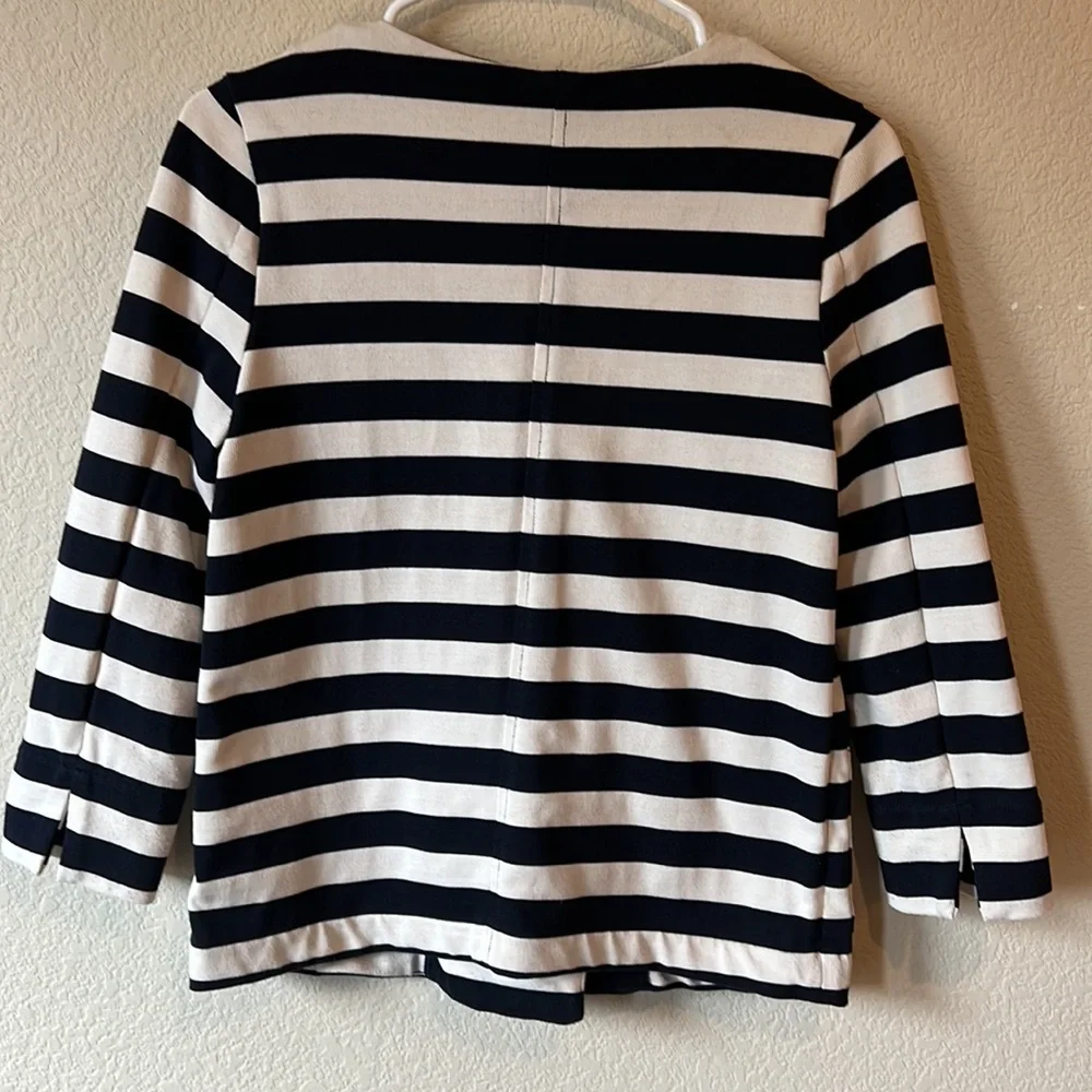 J. CREW Maritime Blazer Navy Stripe XS
